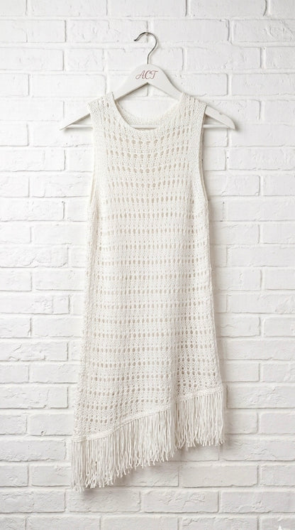 Vestido corto calado flecos +3 colores