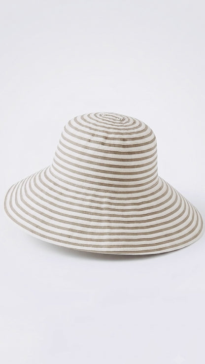 Sombrero de sol de ala ancha a rayas +1 color