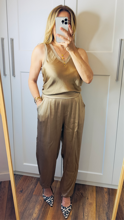 Satin trousers