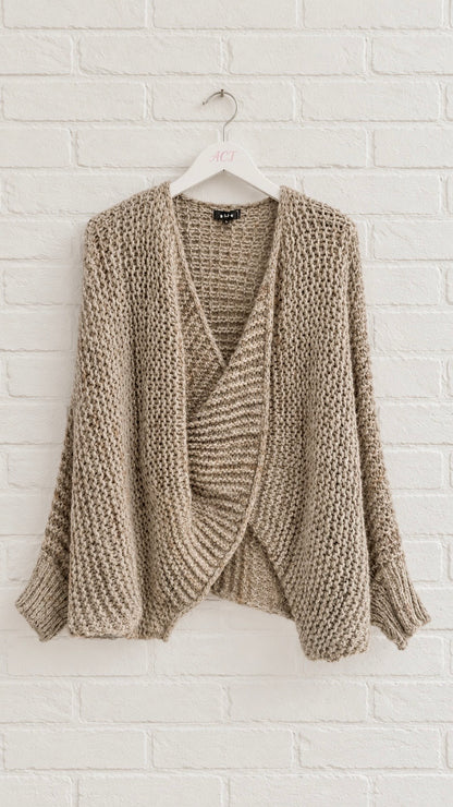 Cárdigan Poncho Jaspeado +4 colores