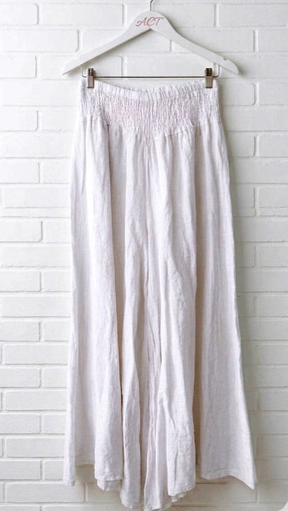 Pantalón palazzo de lino Aurora +6 colores