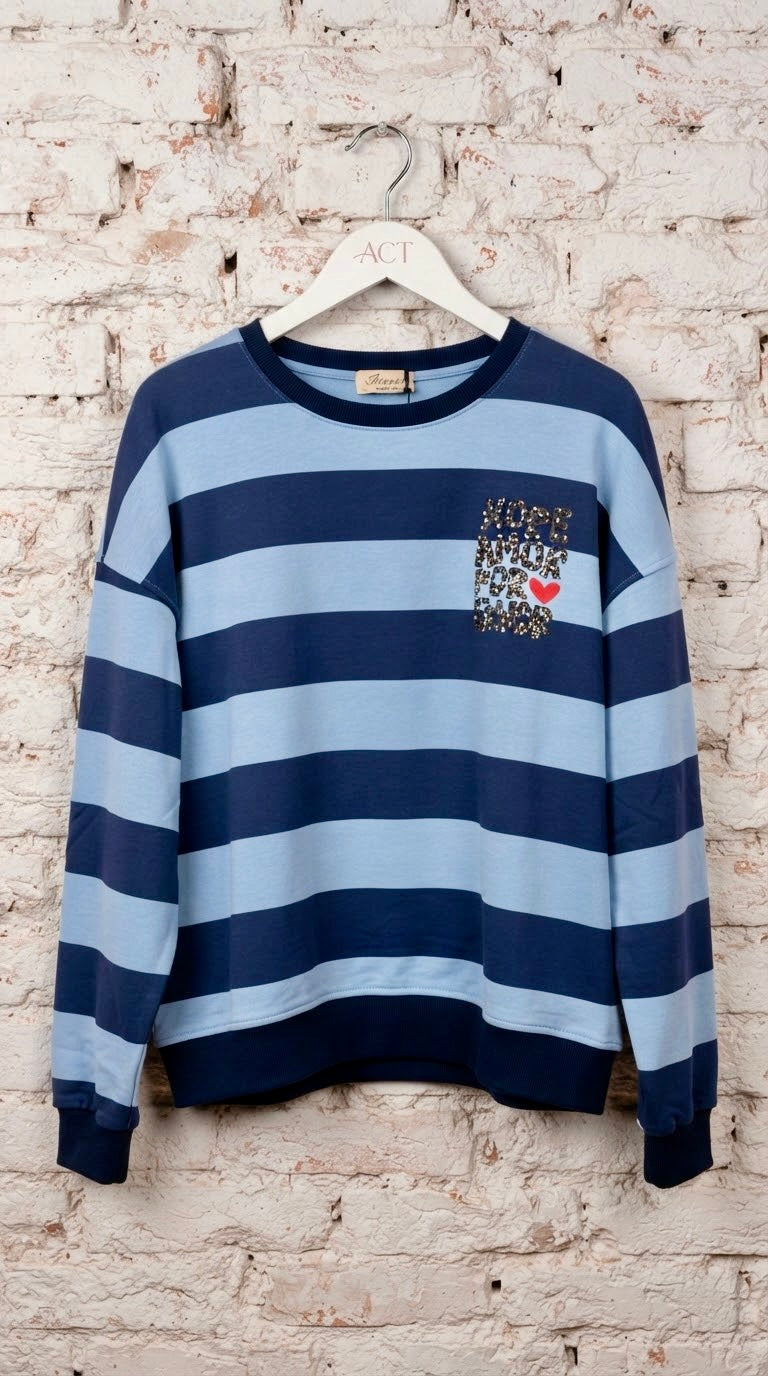 Sudadera Rayas Blue More Amor