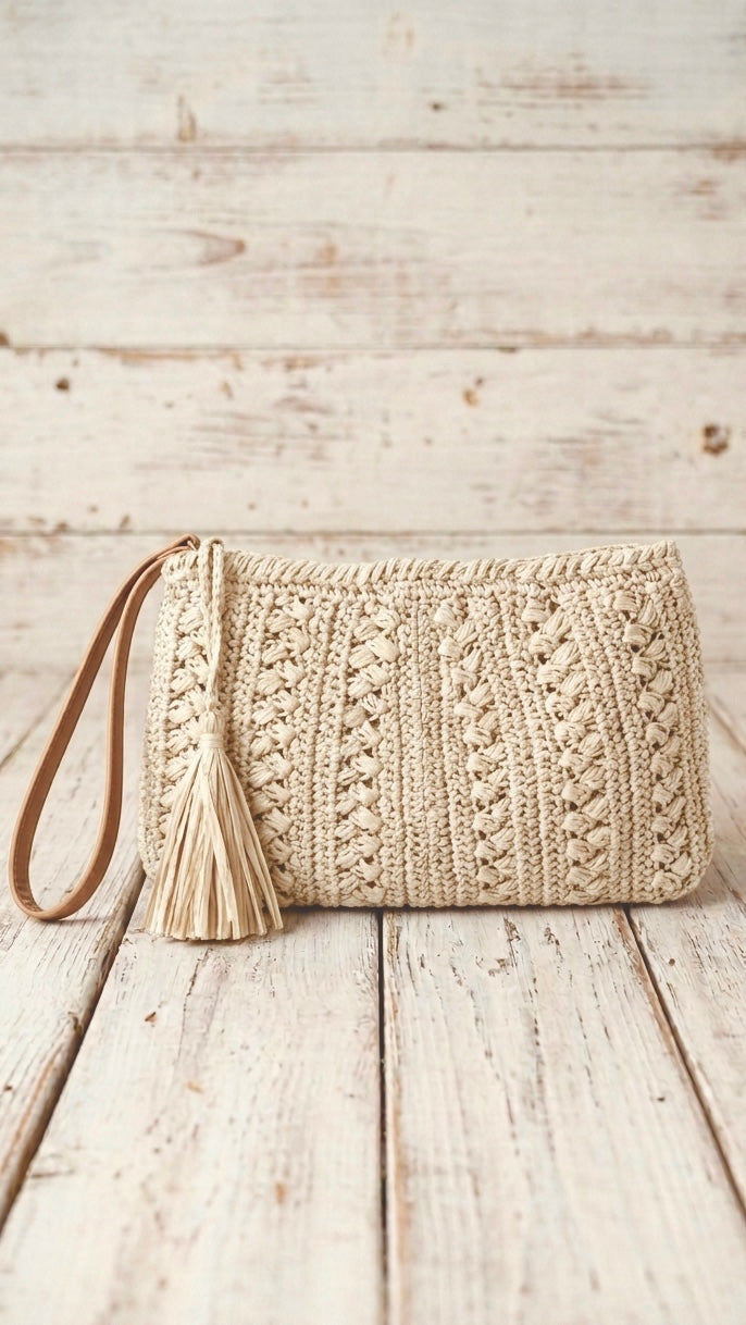 BOLSO CLUTCH & BANDOLERA CROCHET +1 Color