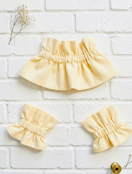 Conjunto de cuello y puños+1color