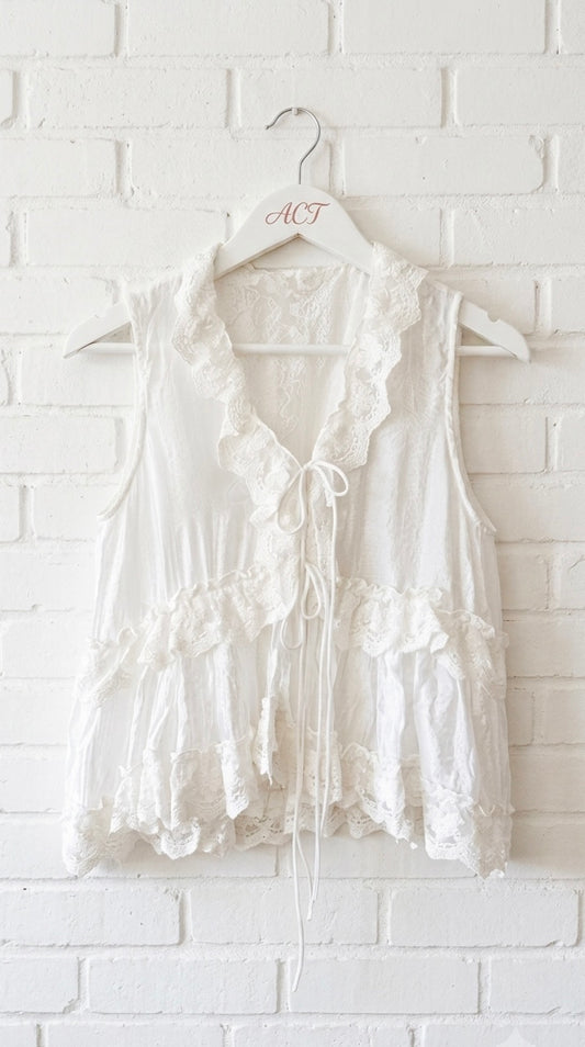 Blusa chaleco encaje encanto +3 colores
