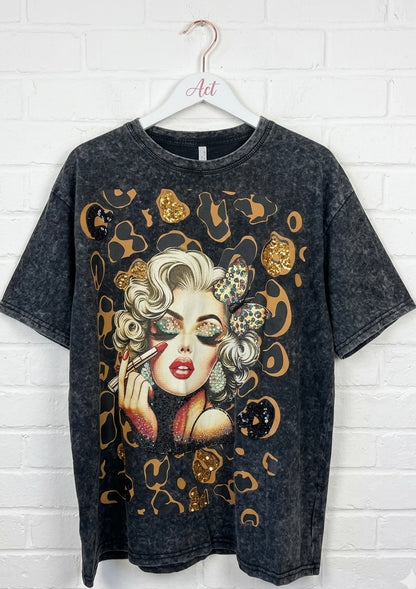 Camiseta glam leopard +1 color