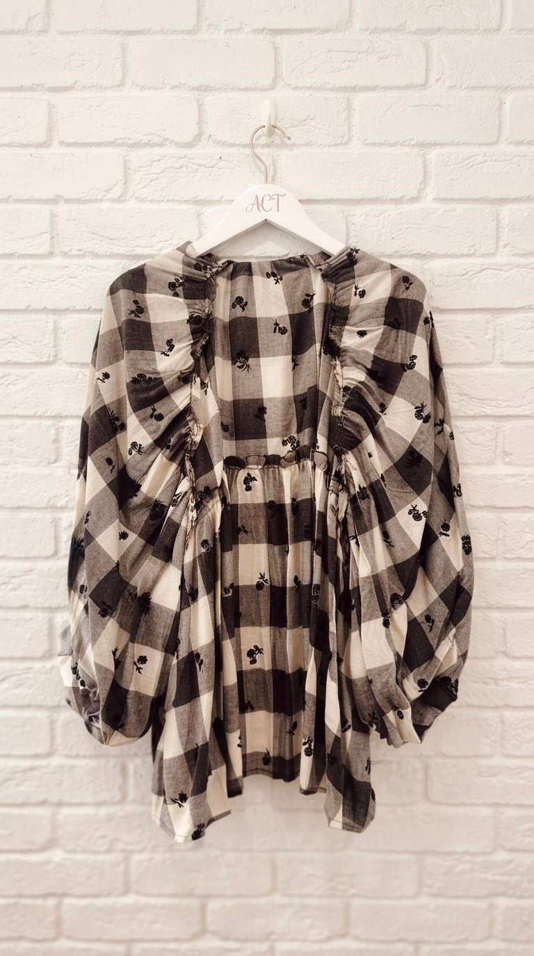 Blusa Romántica Vichy & Flores