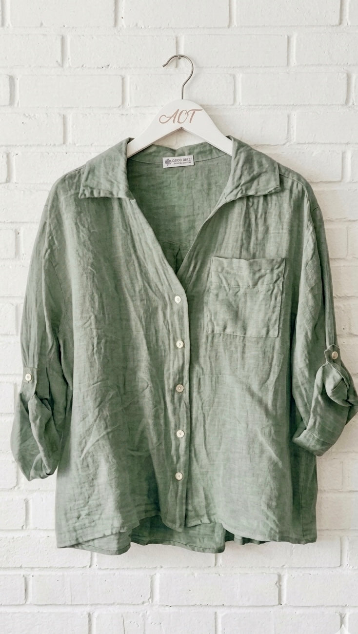 Camisa basic de lino Aurora +8colores