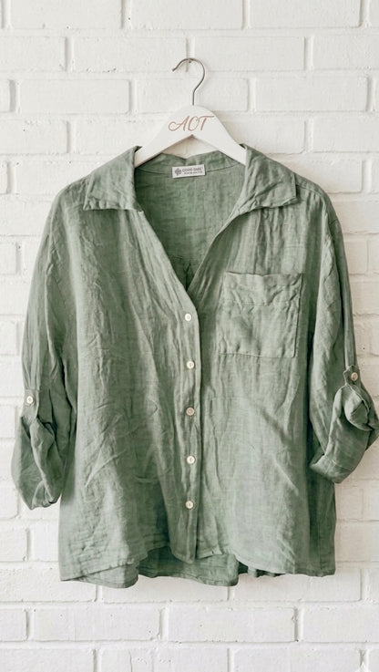 Camisa basic de lino Aurora +8colores