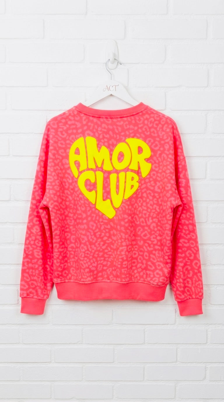 Sudadera Amor Club Flúor