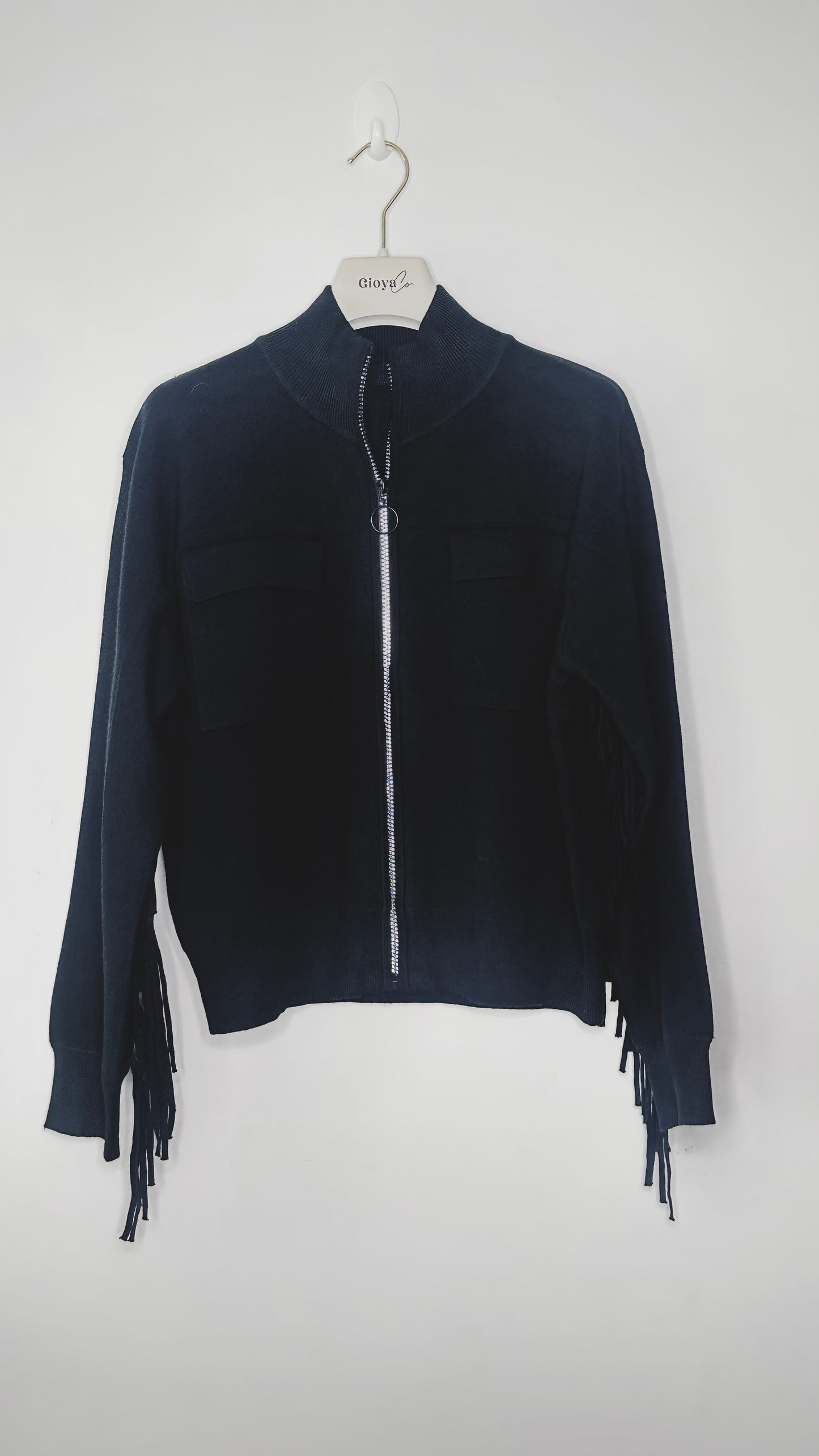 Cárdigan crop flecos +2 colores