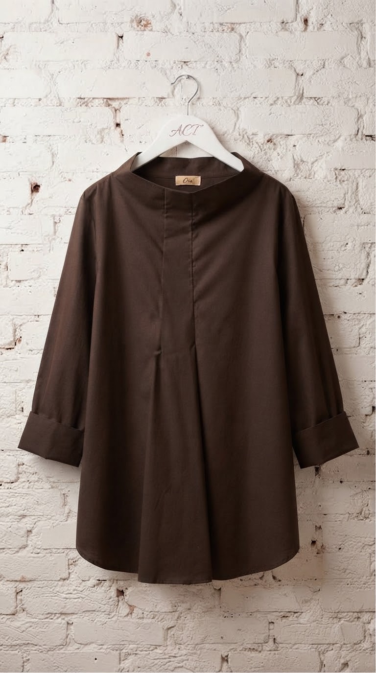 Blusa Minimalista Cuello Chimenea +2 colores
