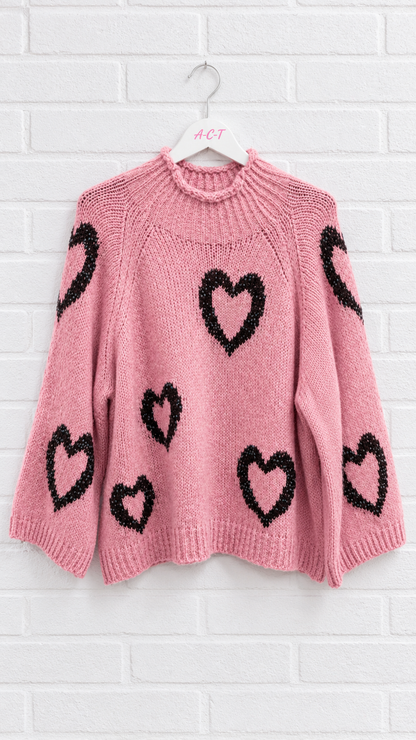 Jersey de Punto con Estampado Corazones +4 colores