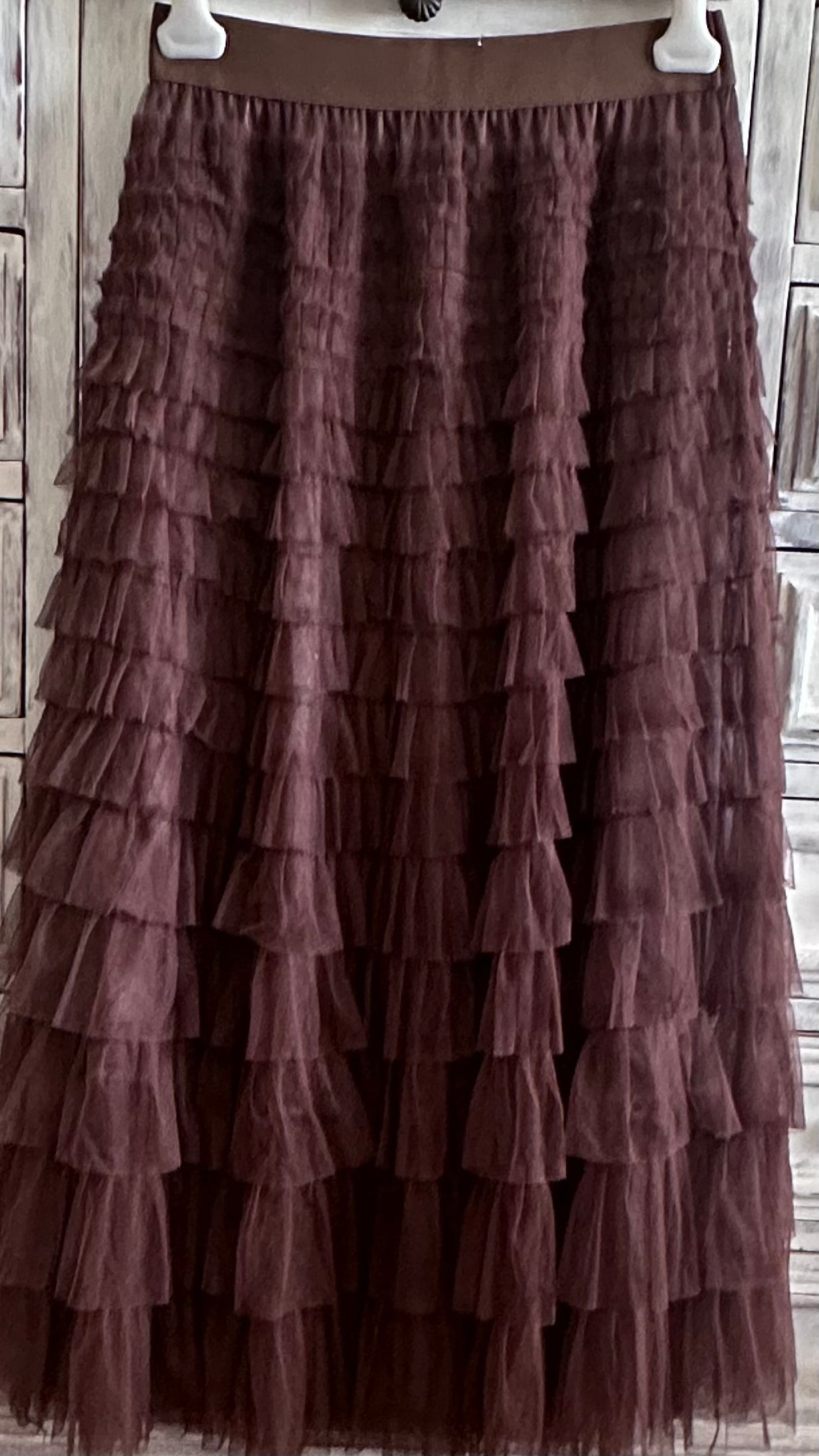 tulle skirt with ruffles