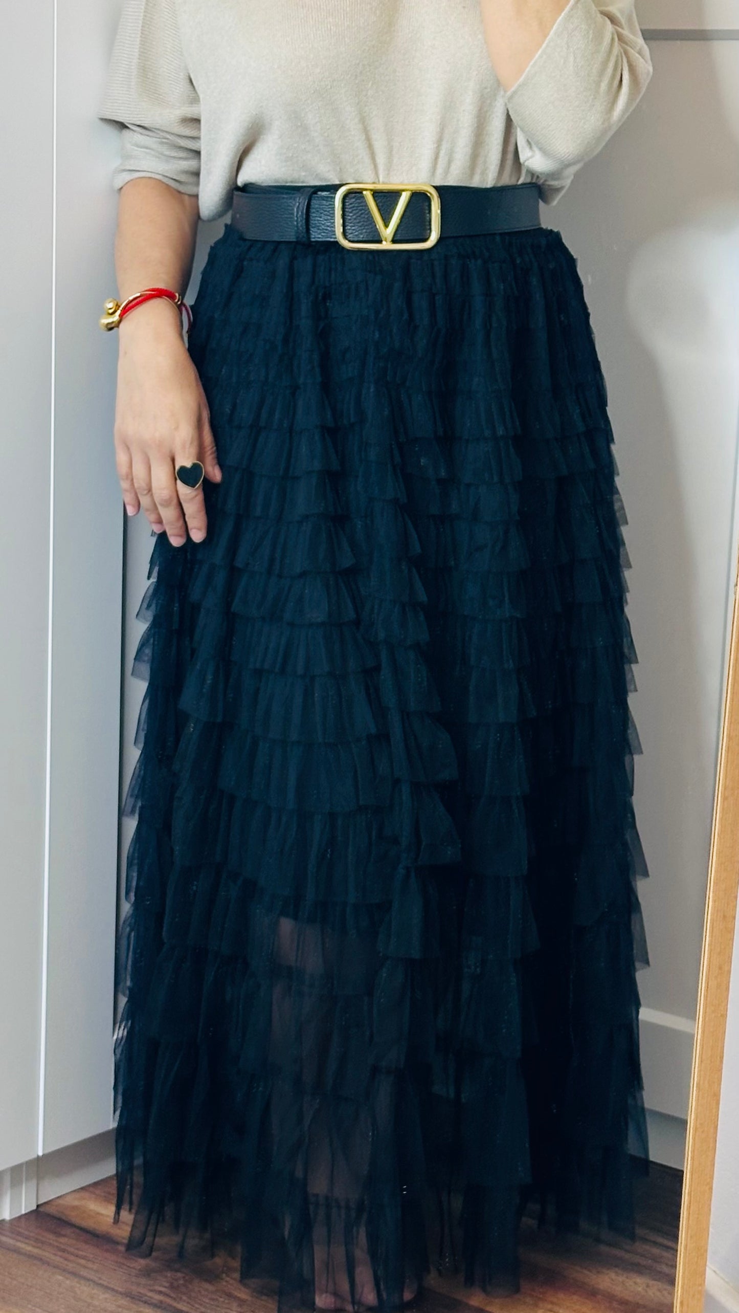 tulle skirt with ruffles